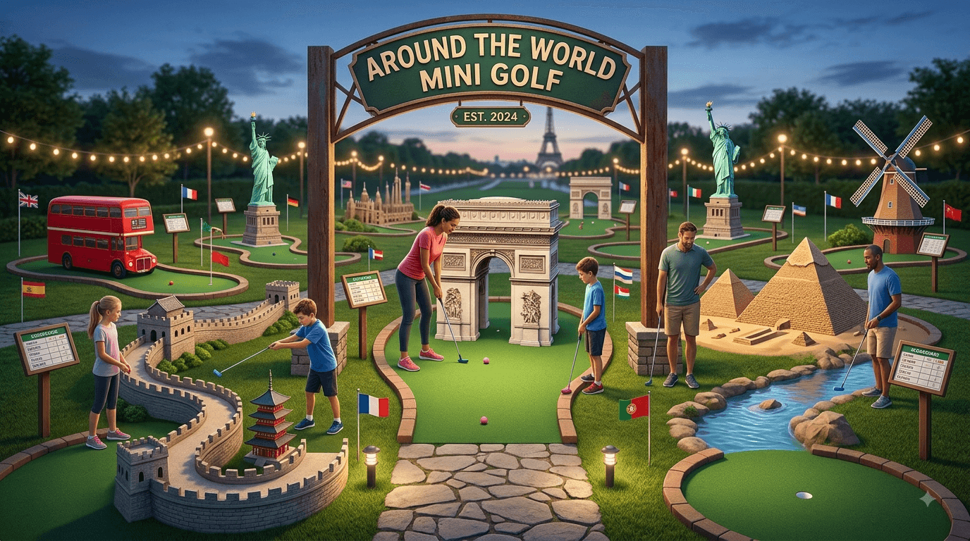 Around the World Mini Golf game room