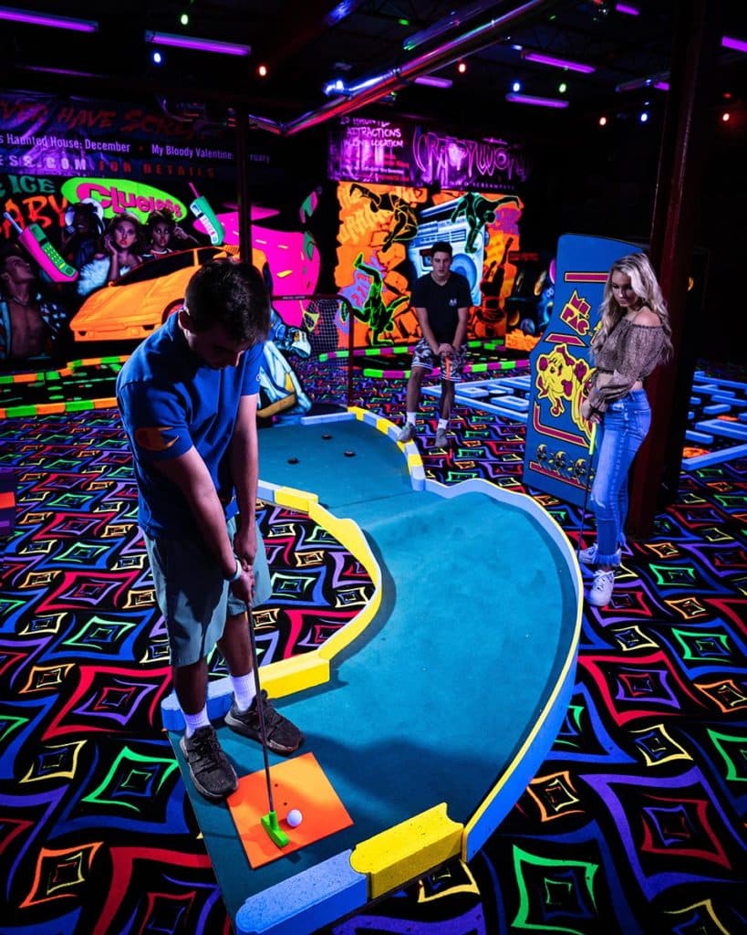 Around the World Mini Golf game room
